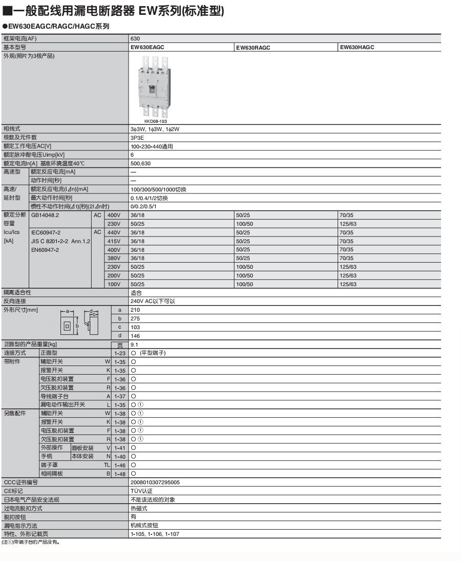 新款富士塑殼及漏電斷路器