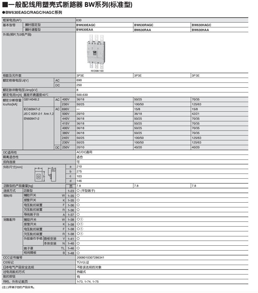 新款富士塑殼及漏電斷路器
